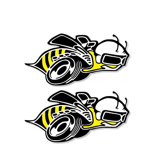 Set of 2: Dodge Super Bee vinyl Sticker Decal full color over laminated for car & trucks
