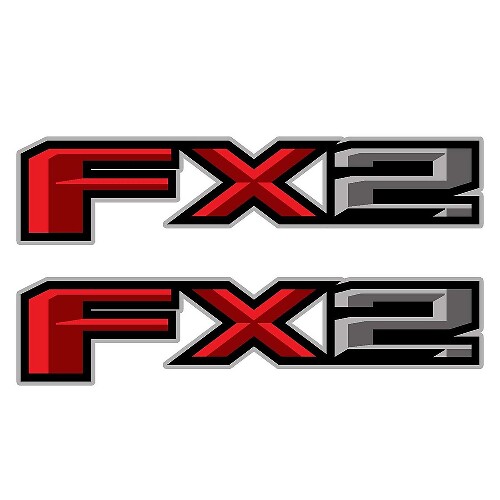 Set of 2: 2017 Ford F-150 FX2 off-road vinyl decal sticker pickup truck bedside