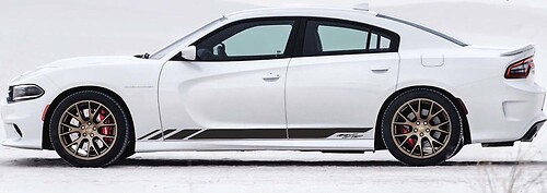 R/T Racing Stripes Side Vinyl Decal Sticker for Dodge Charger 2011-2017