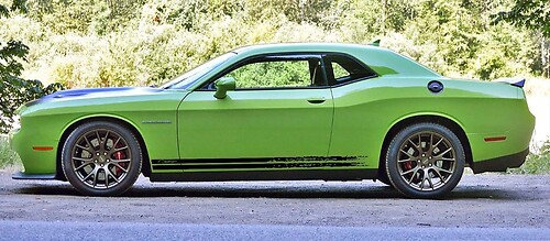 Dual Torn Style Stripes Side Vinyl Decal Sticker for Dodge Challenger