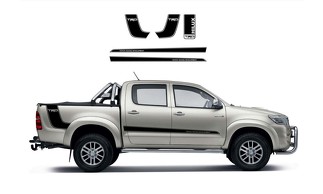 5X Toyota Hilux Trd side bed Vinyl Decals graphics rally sticker kit