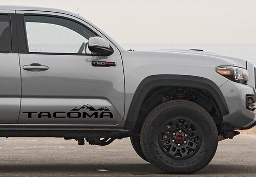 2x Toyota Tacoma 2016 -2018 side Skirt Vinyl Stickers Decals graphics rally stripe kit
