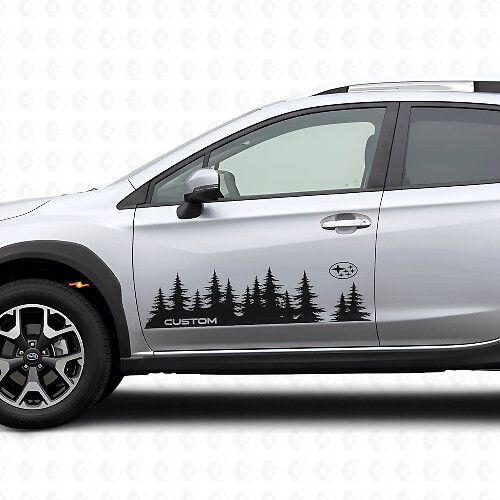 Forest Style Door Vinyl Decal Set for Suba Crosstrek 