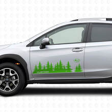 Forest Style Door Vinyl Decal Set for Suba Crosstrek _3