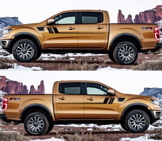 2X Decal Sticker Side Door Stripes for Ford Ranger 2015-2019