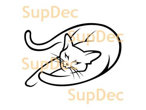 Cat Vinyl Art Wall  Window Bathroom Sticker Decal removable #7
