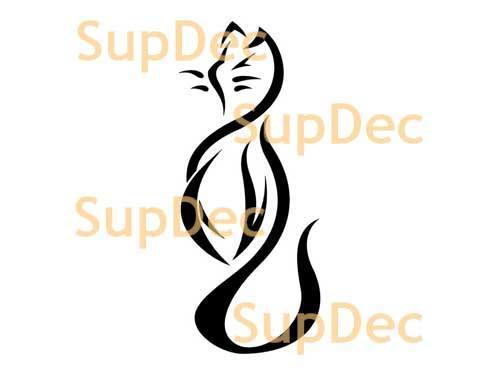 Cat Vinyl Art Wall  Window Bathroom Sticker Decal removable #8
