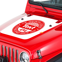 Jeep Wrangler (1999-2006) Custom Vinyl Hood Sticker Decal Kit - American Legend
 2