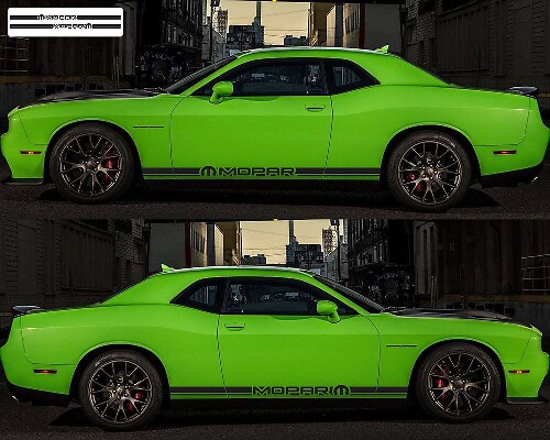 Mopar Style Stripes Side Vinyl Decal Sticker for Dodge Challenger 2009-2018