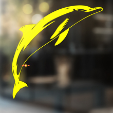 Jumping Dolphin Silhouette Universal Vinyl Decal Sticker_4