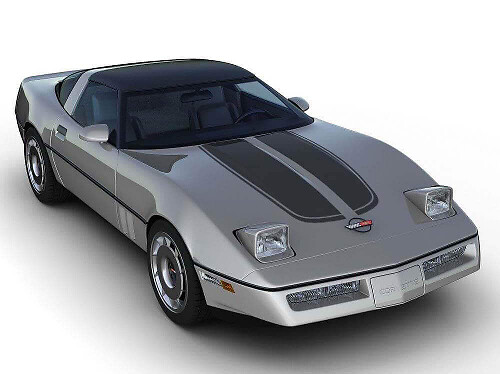 Double Racing Hood Stripes Vinyl Decal Kit for Chevrolet Corvette C4 1984-1996 