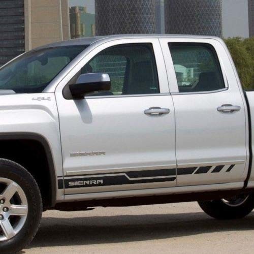Techno Style Stripes Side Door Vinyl Decal Sticker for GMC Sierra