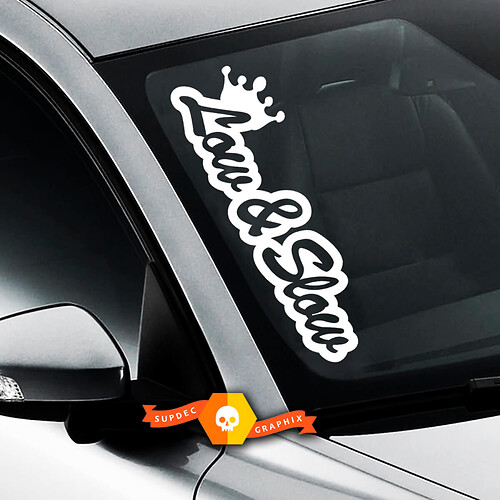 Low and Slow JDM Style Windshield Vinyl Decal Sticker