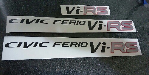 Civic Ferio Vi-RS Side Vinyl Decal Kit For Honda 