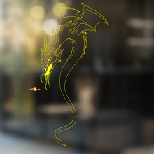 Dragon Outline Silhouette Universal Vinyl Decal Sticker_3