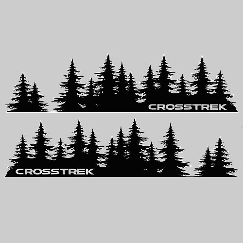 Forest Style Side Vinyl Decal Kit for Subaru Crosstrek 
