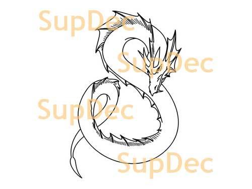 Dragon Vinyl Art Wall  Window Bathroom Sticker Decal #3
