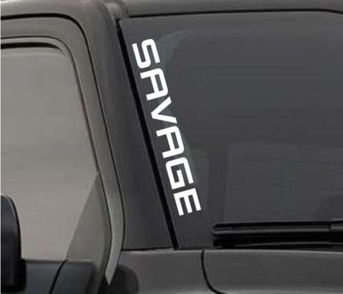 Savage Windshield Vinyl Decal for Trucks 