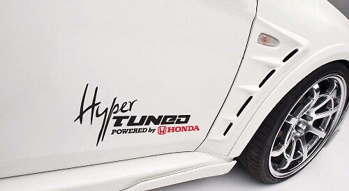 Hyper Tuned Powered by Honda Style Side Vinyl Decal 