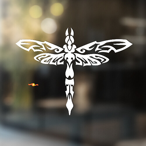 Dragonfly Tribal Style Universal Vinyl Decal Sticker_1