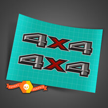 Set of 2: 2018 Ford F -150 4X4 off-road vinyl decal sticker pickup truck side bed 2