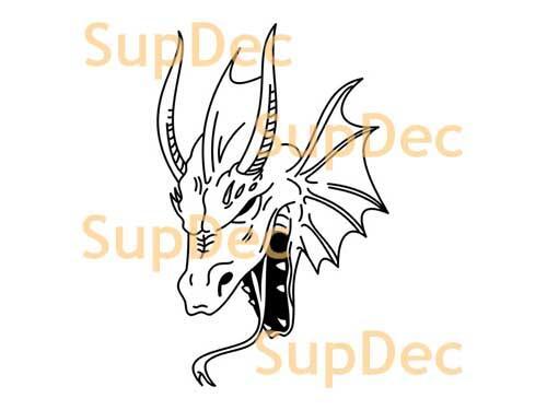 Dragon Vinyl Art Wall  Window Bathroom Sticker Decal #6
