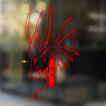 Dragon Head Outline Art Universal Vinyl Decal Sticker_2