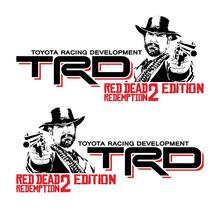 Pair of TRD Red Dead Redemption Edition bed side decals stickers 2 colors Toyota Tacoma Tundra FJ 2