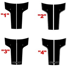 2008 - 2014 Dodge Challenger 10 piece Rally Stripe Sticker Decal Kit
 2