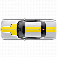 Dual Stripes Hood Roof Trunk Vinyl Decal Sticker for Dodge Challenger 2008-2014_5