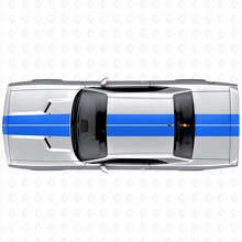 Dual Racing Stripes Hood Roof Trunk Vinyl Decal Sticker for Dodge Challenger 2008-2014_2