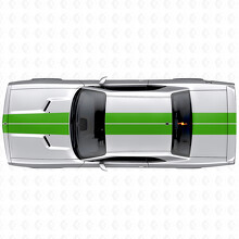 Dual Racing Stripes Hood Roof Trunk Vinyl Decal Sticker for Dodge Challenger 2008-2014_3