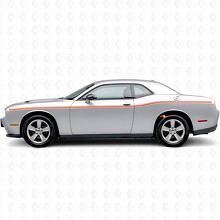 Twin Varying Widths Stripes Side Vinyl Decal Sticker for Dodge Challenger_4
