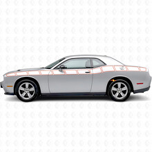 Outline Strobe Style Stripes Side Vinyl Decal Sticker for Dodge Challenger_4