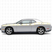 Outline Strobe Style Stripes Side Vinyl Decal Sticker for Dodge Challenger_5