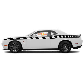 2008 & Up Dodge Challenger Drop Top Style Side Stripe Kit 1