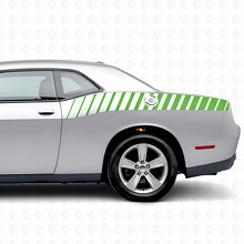 Strobe Style Stripes Bedside Vinyl Decal Sticker for Dodge Challenger_3