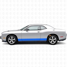 Straight Outline Stripes Rocker Panel Vinyl Decal Sticker for Dodge Challenger_2