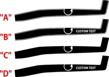 2008 & Up Dodge Challenger Full Upper Side/Truck Stripe Sticker Decal Kit
 3