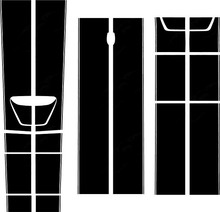 2015 & Up Dodge Challenger 18 piece  SRT / HELLCAT Style Rally Stripe Sticker Decal Kit
 3