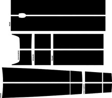 2015 & Up Dodge Challenger 16 piece  392 Style Rally Stripe Sticker Decal Kit
 4