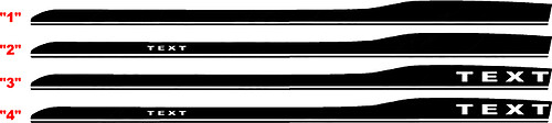 2008 & Up Dodge Challenger Targa/ Drag Pack Style Side Stripe Kits