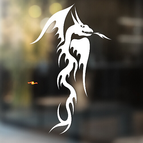 Fire-breathing Dragon Universal Vinyl Decal Sticker_1