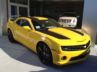 2010 Chevrolet Camaro Transformer 3 Style Rally Stripe Kit with lower grill Blackout