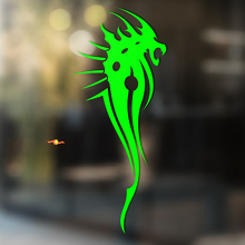 Tribal-Style Dragon with Spikes Universal Vinyl Decal Sticker_4