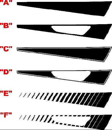 2016 & Up Chevrolet Camaro Hood Spear Stripes
