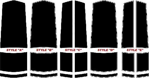 2010 & Up Chevrolet Camaro LS/LT/SS Center Hood & Trunk Combo Stripes
