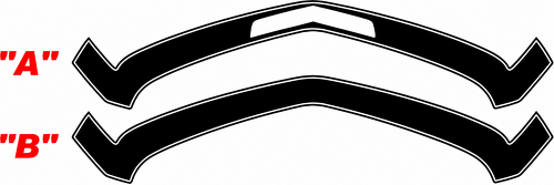 1967 SS Style Angular Nose Stripe Options Front Bumper Vinyl Decal Sticker for Chevrolet Camaro 2010-2013