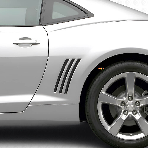 Blackout Rear Quarter Panel Stripes Vinyl Decals Kit for Chevrolet Camaro 2010-2015