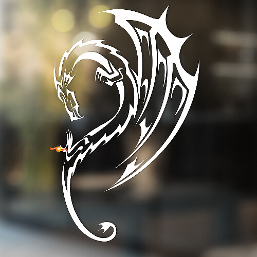 Fairytale Huge Wings Dragon Universal Vinyl Decal Sticker_1